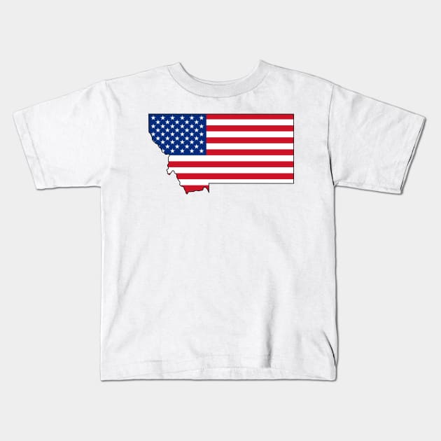 Montana USA Kids T-Shirt by somekindofguru